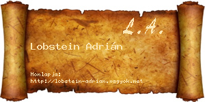 Lobstein Adrián névjegykártya